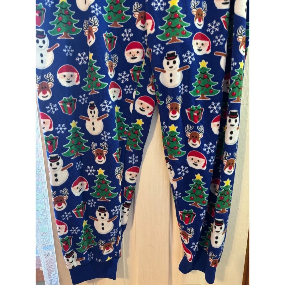 The Childrens Place Kids Fleece‎ Pajama Pants XXL TALL Blue Christmas preowned